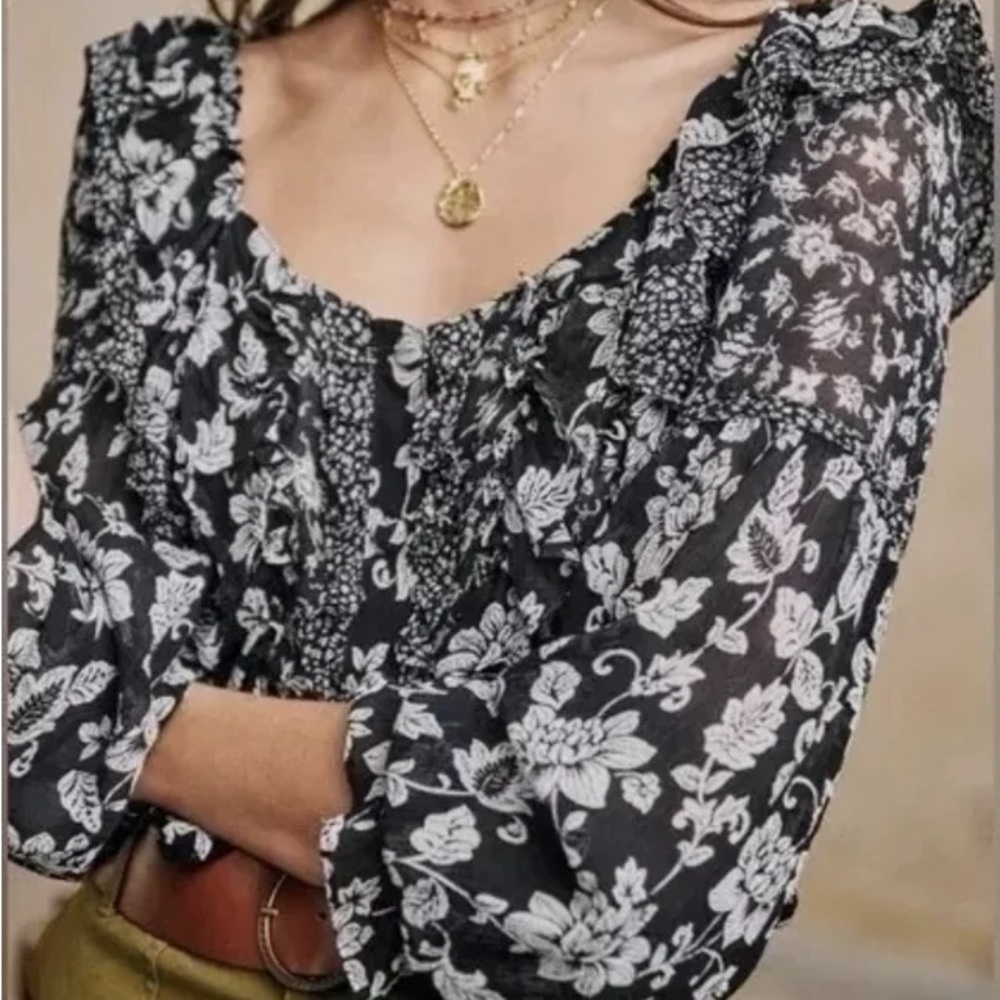 Sezane Ruffle Blouse - Picture 2 of 9